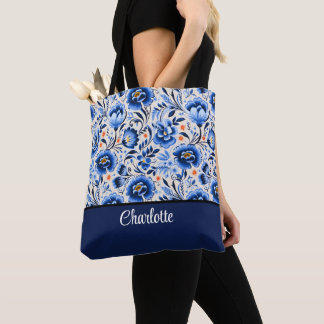 Bolsa Tote Favor de Noiva Personalizado de Flores Silvestres 