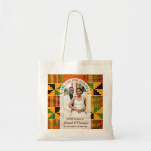 Bolsa Tote Favor Moderno de Casamento Africano Ganês Kente
