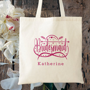 Bolsa Tote Favor Nupcial Dama de Honra Simples Elegante Cláss