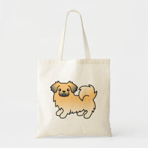 Bolsa Tote Fawn Sable Tibetan Spaniel Cute Cartoon Dog