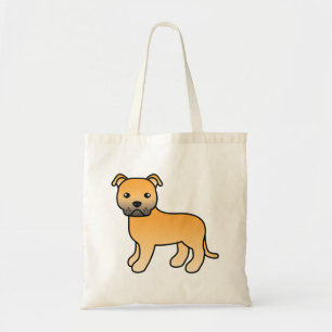 Bolsa Tote Fawn Staffordshire Bull Terrier Cute Cartoon