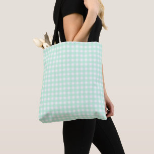 Bolsa Tote Faye Bright Green Gingham