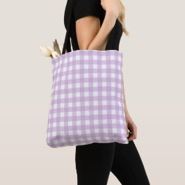 Bolsa Tote Faye Gingham Purple