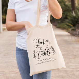 Bolsa Tote Fazenda à Mesa da Grocería Personalizada de Cor 