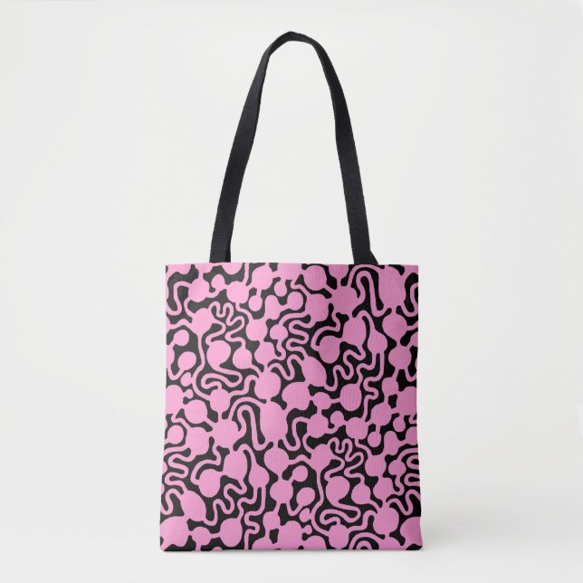 Bolsa Tote Fazenda Ant Perpétua v2 - Rosa em Preto (Frente)