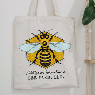 Bolsa Tote Fazenda de Abelhas Honeycomb Apiary Personalizada