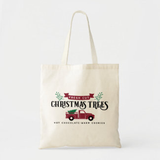 Bolsa Tote Fazenda de árvores de Natal e caminhão de colheita