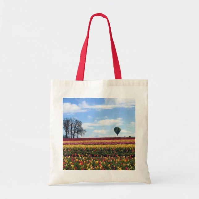 Bolsa Tote Fazenda de Tulipas de Sapato de Madeira, Woodburn, (Frente)