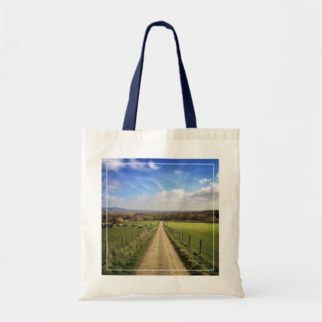 Bolsa Tote Fazendas | Inglês Countryside Dirt Road (Frente)