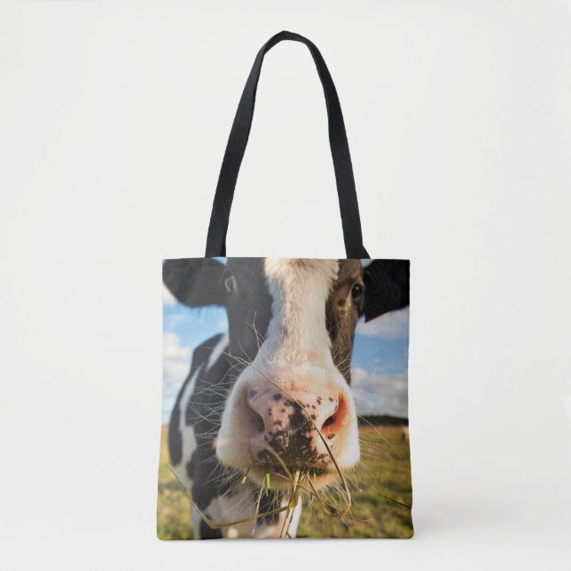 Bolsa Tote Fazendas | Mastigação De Vaca Holstein (Frente)