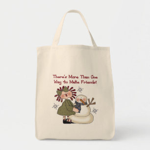 Bolsa Tote Fazer Amigos Snowman T-shirts e presentes