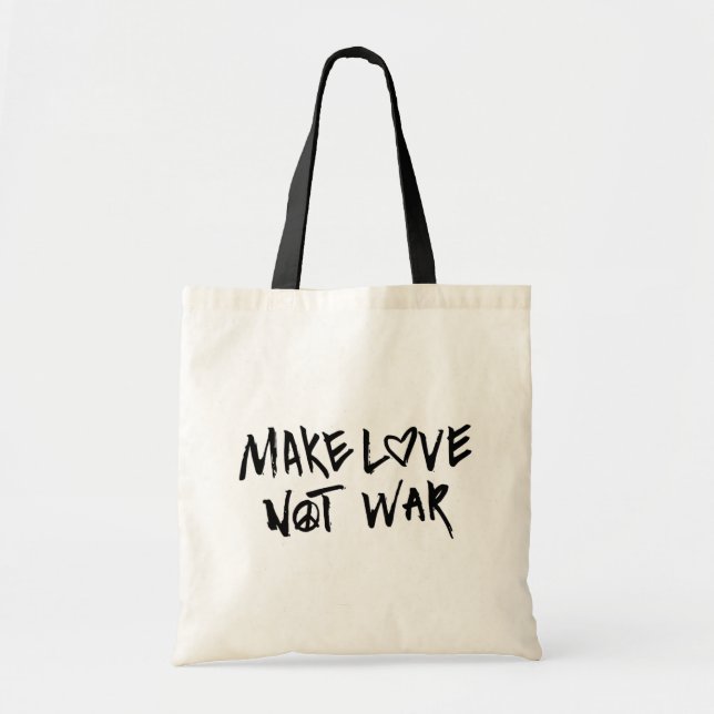 Bolsa Tote Fazer Amor Não Guerra (Frente)