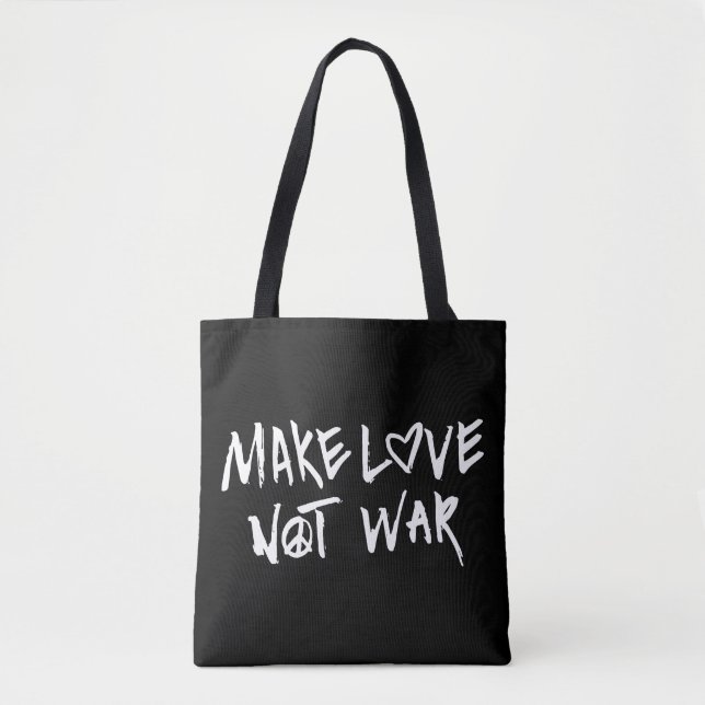 Bolsa Tote Fazer Amor Não Guerra (Frente)