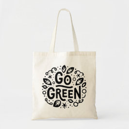 Bolsa Tote Fazer ecologia ecológica verde cita retrô bonito