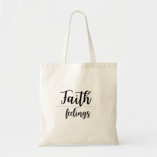 Bolsa Tote Fé Acima dos Sentimentos Cristãs