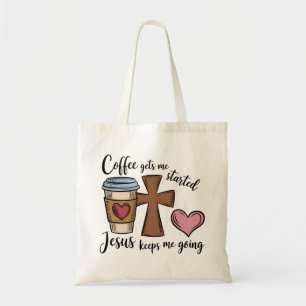Bolsa Tote Fé do carregar e Cafeína: Café e Saco de Tote de J