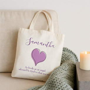 Bolsa Tote Fé e Amor Coração Cristão
