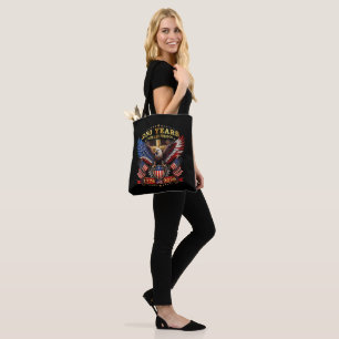 Bolsa Tote Fé Liberdade 250 Anos 1776 2026 Águia Patriótica