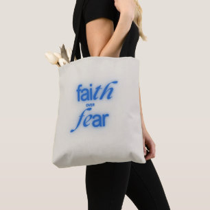 Bolsa Tote Fé Sobre o Medo Pacotes de Cuidado Minimalista A