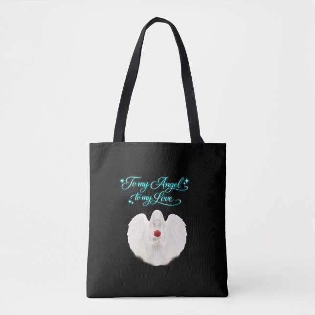 Bolsa Tote FéAngélicaCoraçãoDourado (Frente)