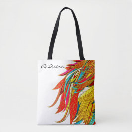 Bolsa Tote Feather elegante e colorida abstrato art.
