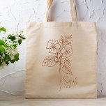 Bolsa Tote Febre Personalizada do Mês de Nascimento Febre Fev<br><div class="desc">Um belo buquê botânico moderno de flores violetas em cor de terra cotta representa o mês de nascimento de fevereiro. O presente ideal mostrando a sua pessoa favorita o quanto você se importa. Perfeito para todas as ocasiões, incluindo aniversários, melhores amigos, Dia de as mães, presente de damas de honra,...</div>