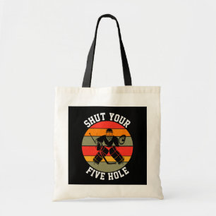 Bolsa Tote Feche seu goleiro de hóquei de cinco buracos