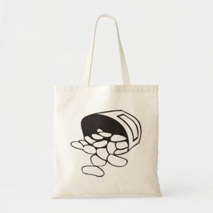 Bolsa Tote Feijão Derramado Contorno Preto e Branco