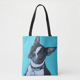 Bolsa Tote Feijões a pintura de Boston Terrier