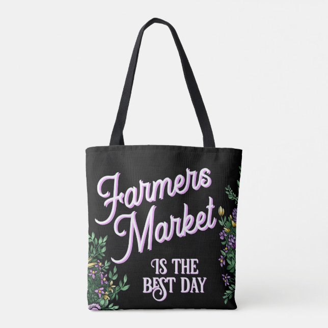 Bolsa Tote Feira de agricultores é o melhor dia! (Verso)