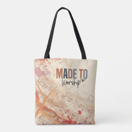 Bolsa Tote Feita com uma citação cristã inspiracional Culto