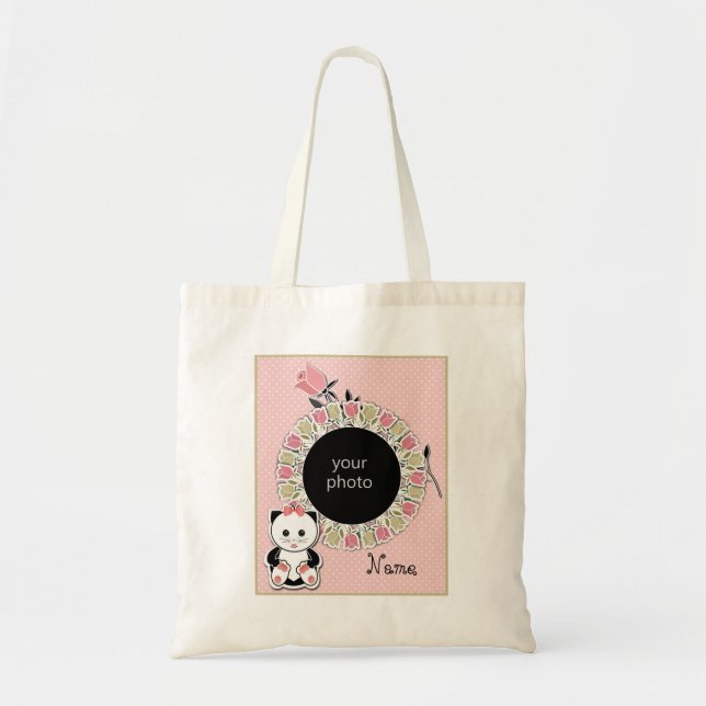 Bolsa Tote Feita para você, sua foto (Frente)