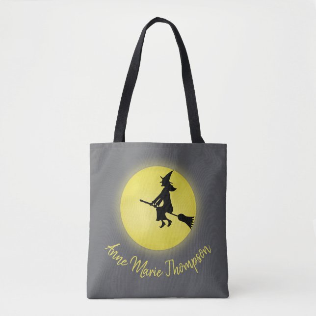Bolsa Tote Feiticeira de bruxa mimada do Halloween (Frente)