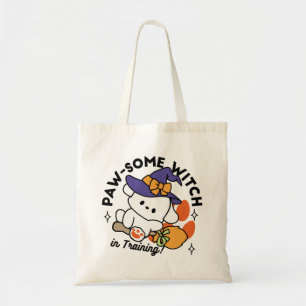Bolsa Tote Feiticeira de pata no treinamento - Cão de Hallowe