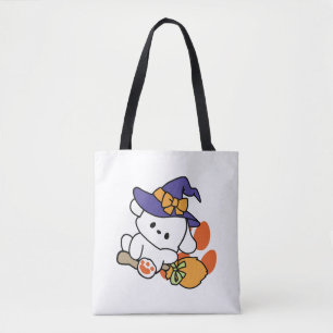 Bolsa Tote Feiticeira de pata no treinamento - Cão de Hallowe