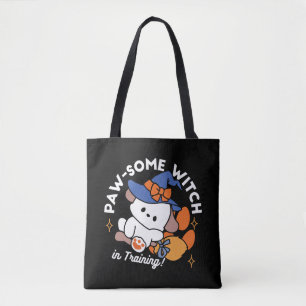 Bolsa Tote Feiticeira de pata no treinamento - Cão de Hallowe
