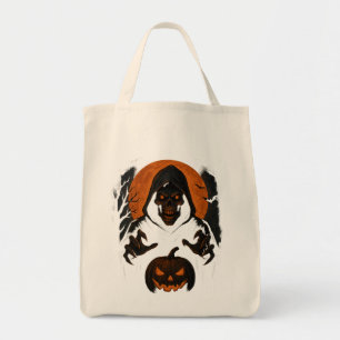 Bolsa Tote Feiticeiro de Halloween assustador - Caveira Assus