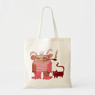 Bolsa Tote feiticeiro mau com seu gato