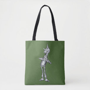 Bolsa Tote Feiticeiro Vintage de Oz, Tinman Happy Smile tem c