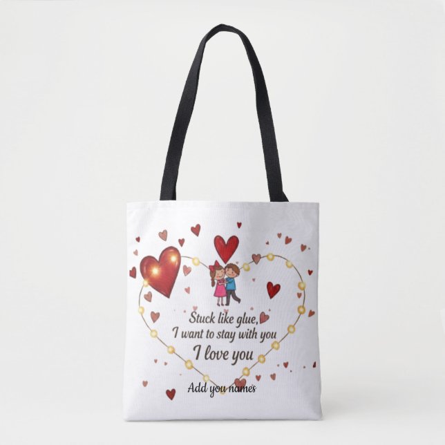 Bolsa Tote  Feitiço de amor romântico fofo  (Frente)