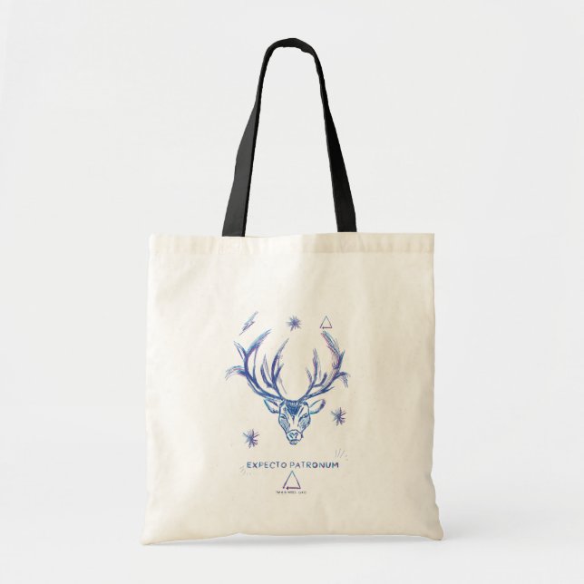 Bolsa Tote Feitiço de Harry Potter | EXPECTO PATRONUM™ Esboço (Frente)