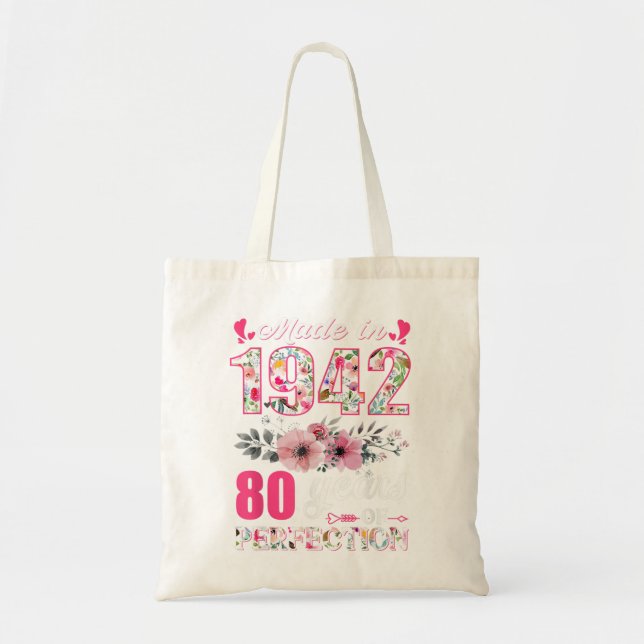 Bolsa Tote Feito Em 1942, Presente De Aniversário De 80 De 80 (Frente)