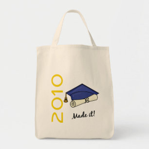 Bolsa Tote Feito lhe o boné de formatura e o diploma