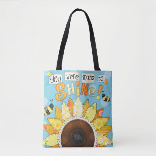 Bolsa Tote "Feito para brilhar" a sacola inspirada