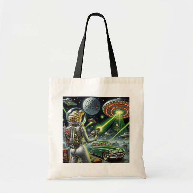 Bolsa Tote Feixe de Laser Vintage Pin-Up (Frente)