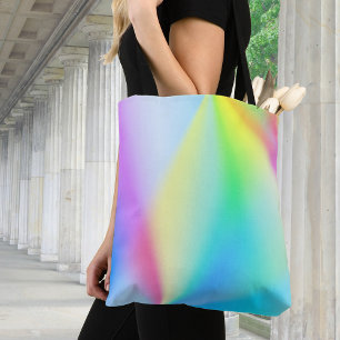 Bolsa Tote Feixes iridescentes, arco-íris - romântico