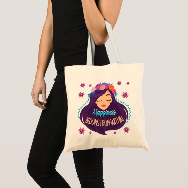 Bolsa Tote Felicidade Bloomia de Dentro (Frente (produto))