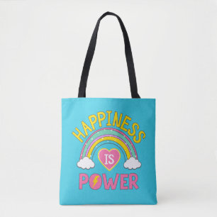 Bolsa Tote Felicidade é Arco-Íris de Potência