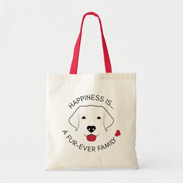 Bolsa Tote "Felicidade é..." Canvas Tote Bag (Frente)