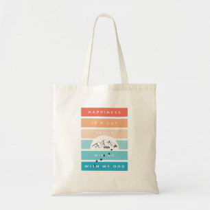 Bolsa Tote Felicidade é um dia passado caminhando com meu cac